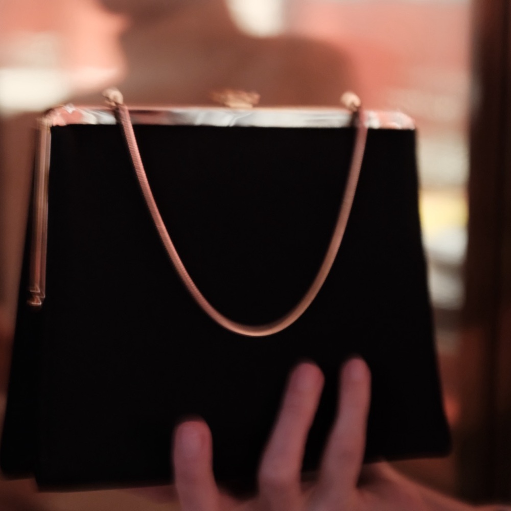 Sophisticated  Satin Black with Gold Detailing